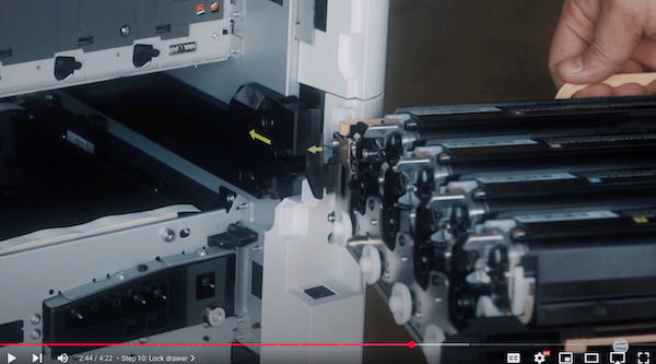 How to replace black/color imaging kit on Xerox VersaLink C625_Step 11_Reinsert color imaging kit