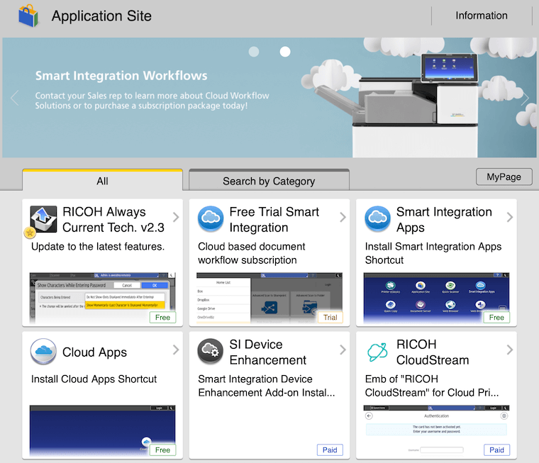 Ricoh Application Site