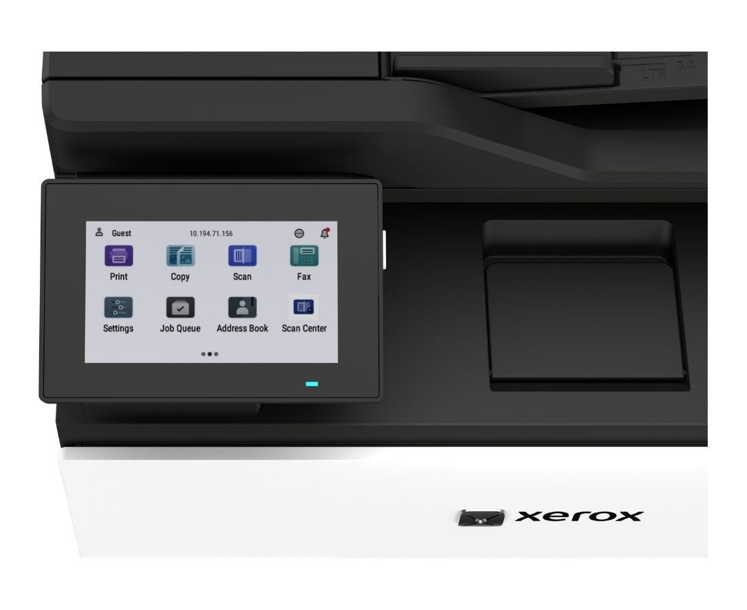 Xerox C305 printer touchscreen closeup