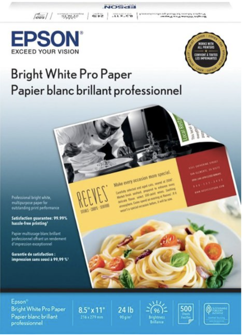 Basics Multipurpose Copy Printer Paper - 96 Bright White, 8.5 X 11  Inche