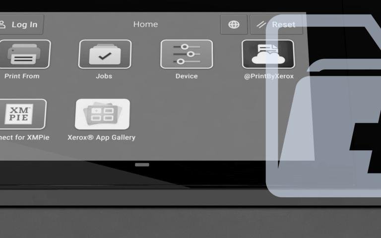 Xerox printer interface with apps