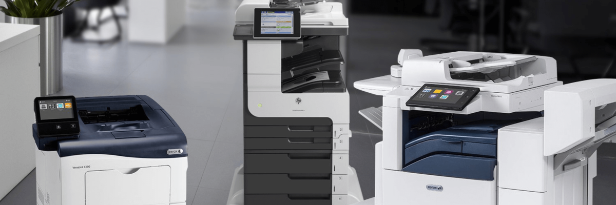 Three multifunction printers