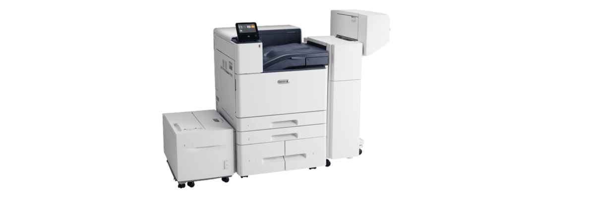 The Xerox VersaLink C8000 with extra accessories added