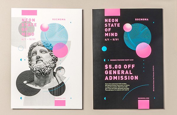 An example of printed posters